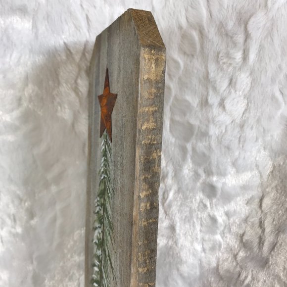 Handpainted Barn wood plank Christmas tree rustic - Picture 4 of 5